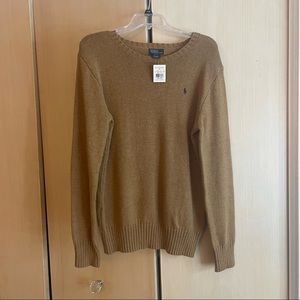 Polo Ralph Lauren boys brown sweater with suede elbow patches